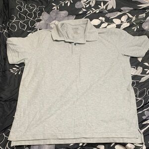 L.L. Bean Men's Light Gray Polo Shirt